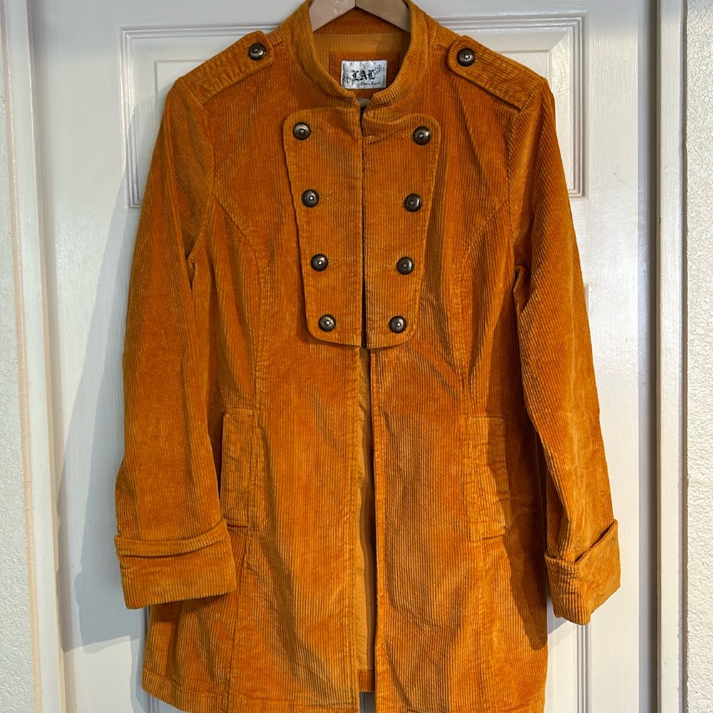 Live A Little Orange Sargeant Peppers Style Corduroy Jacket